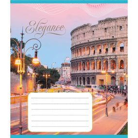 Зошит учнівський "Міста Європи" 024-550207K-3 в клітинку, 24 аркуші