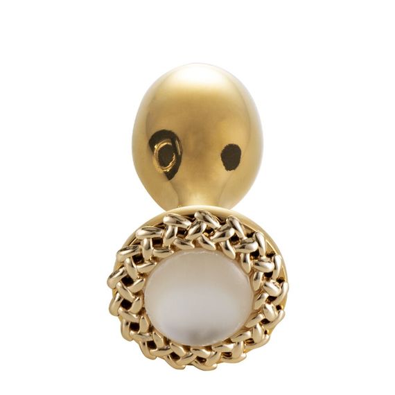 Металева анальна пробка LOCKINK SEVANDA Pearl Rose-shape Anal Plug, зі штучною перлиною | Зображення 2