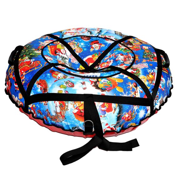 Тюбінг для катання 100 см "Новий рік" (Оксфорд, ПВХ) ватрушка надувна | Зображення 1