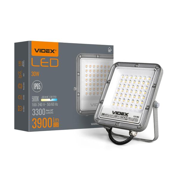 Світлодіодний прожектор PREMIUM VIDEX F2 30W 5000K