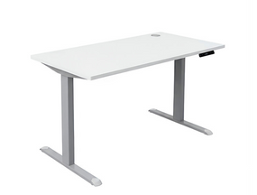 Стіл із електричним регулюванням висоти, одномоторний, з однією заглушкою, сірий каркас, 1400х700х718-1178 мм