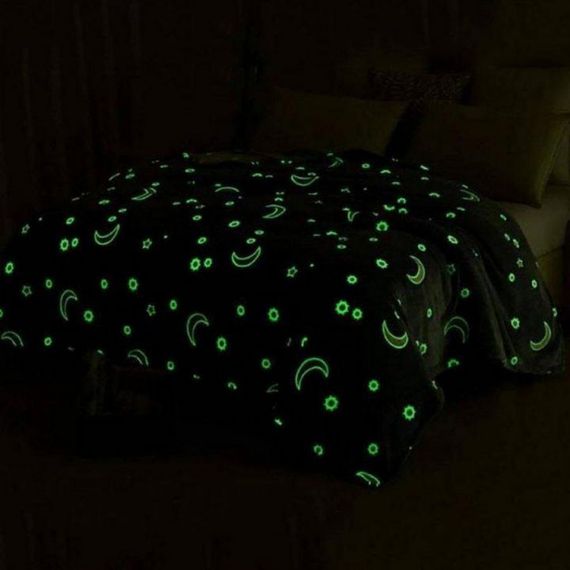 Светящийся в темноте плед плюшевое покрывало Blanket kids Magic Star 150х100 см флисовое одеяло. YU-670 Цвет: | Зображення 5