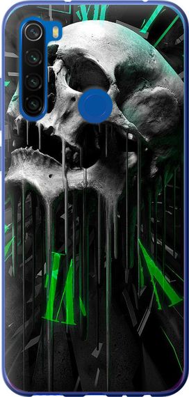 Чехол на Xiaomi Redmi Note 8T Череп-часы "4100u-1818-17620"