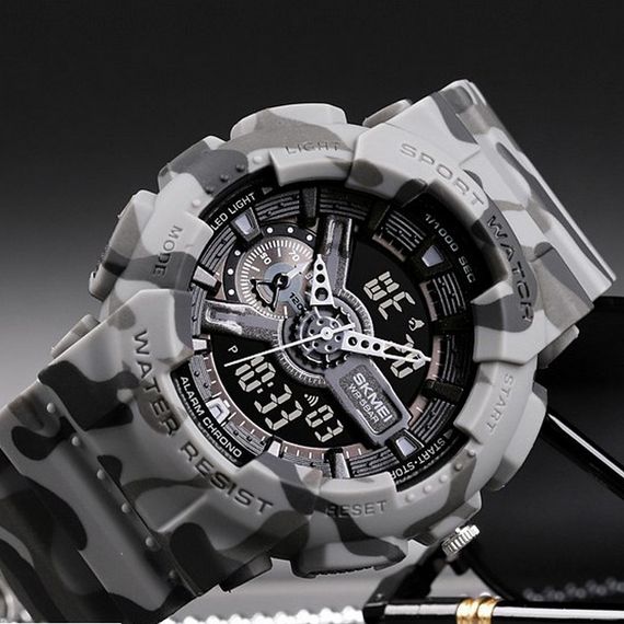 Чоловічий годинник Skmei 1688CMGY Camo Gray. | Зображення 1