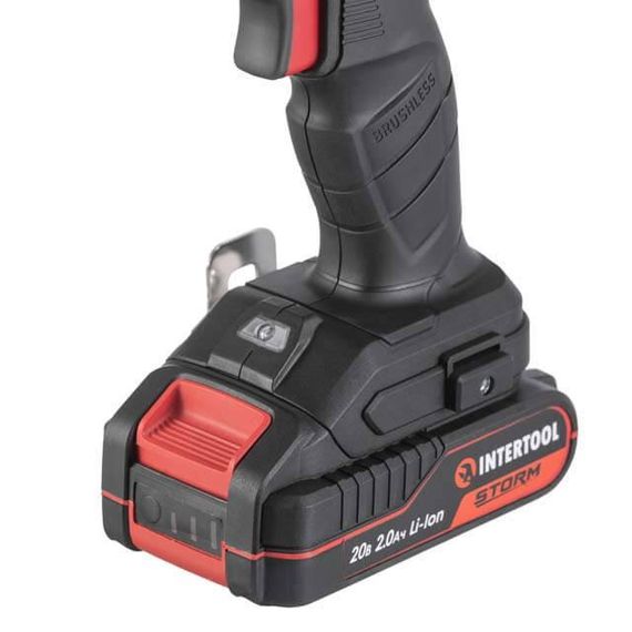 Шуруповерт аккумуляторный Intertool - 20 В x 2 Ач Li-Ion Brushless Storm (WT-0362) | Зображення 8