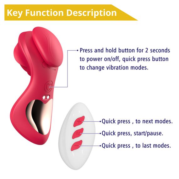 Вібратор - Erospace Sweet Play Panty Vibrator With Remote Control A1 Sex Aura | Зображення 3