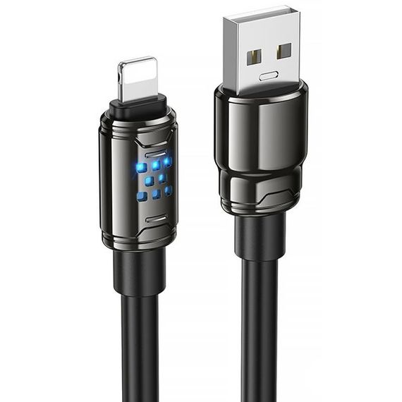 Дата кабель Hoco U143 Joy USB to Lightning 2.4A (1.2m) Black