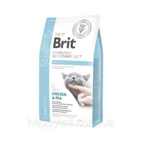 Дієтичний сухий корм для котів Brit VetDiet Cat Obesity для зменшення ваги з куркою та горохом 2 кг