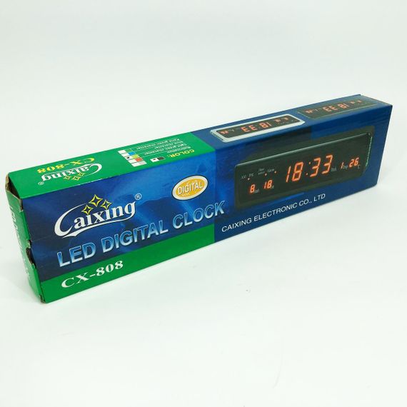 Электронные часы Caixing СХ-808, Цифровые настольные часы квадратные, LED Лед часы настольные | Зображення 2