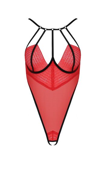 Боді з високим вирізом стегна, S/M червоний Akita Body - Passion Exclusive sexstyle | Зображення 2