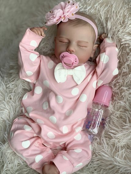 Силіконова Колекційна Лялька Реборн Немовля Анатомічна Новонароджена Дівчинка Пупс Пеггі (Вінілова Лялька) Reborn 50 см | Зображення 1