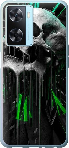 Чехол на Oppo A57s Череп-часы "4100u-2931-17620"