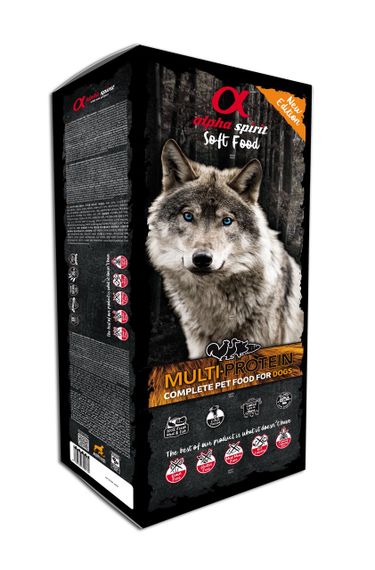 Корм Alpha Spirit Multiprotein напіввологий з м'ясом та рибою для дорослих собак усіх порід 9 кг