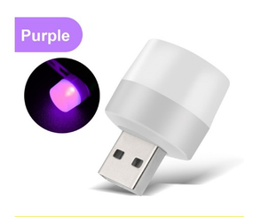 Мини светодиодный usb светильник круглый, Фиолетовый