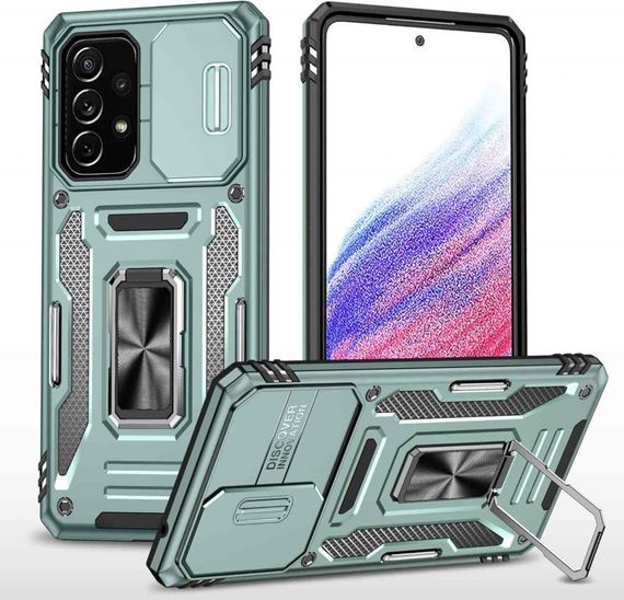Ударостійкий чохол Camshield Army Ring для Samsung Galaxy A33 5G Зелений / Light Green