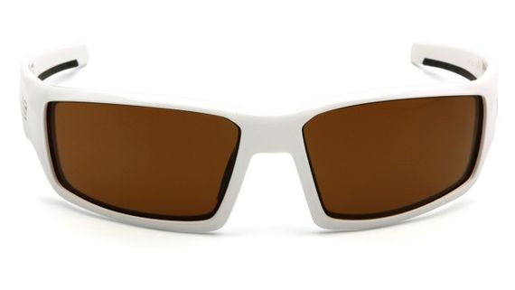 Окуляри захисні Venture Gear Pagosa White (bronze) Anti-Fog, коричневі в білій оправі | Зображення 1