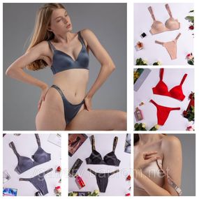 Подарочный Комплект женского бесшовного белья Victoria`s Secret GOLD с золотыми стразами в брендовой коробке