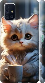Чохол на Samsung Galaxy M31s M317F Білий кіт "5646m-2055-2448"