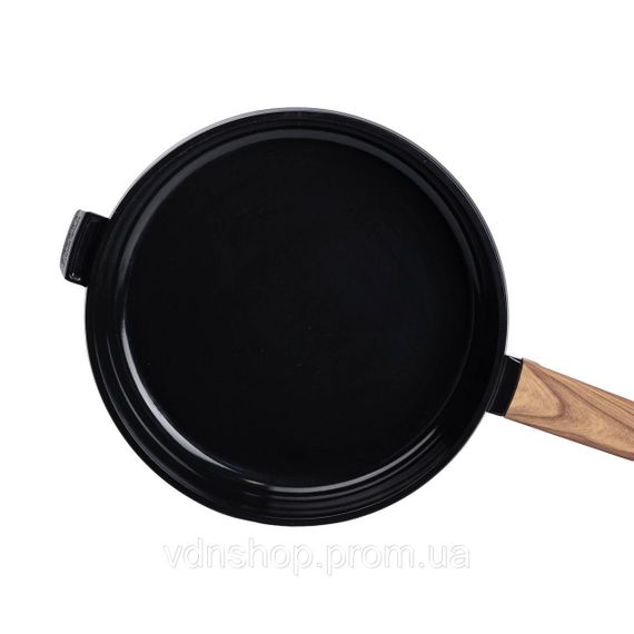 Алюминиевая сковорода с керамическим антипригарным покрытием 1.8 л Ø 24 см черная MGC HP-4-457B | Зображення 1