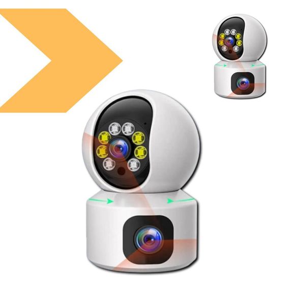 Домашня камера відеоспостереження WiFi з подвійним об'єктивом XPRO V380Pro 4MP (43301-_607) | Зображення 1