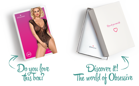 Бодистокинг из крупной сетки с кружевом Obsessive B112 teddy S/M/L, черный, с доступом sexstyle | Зображення 5