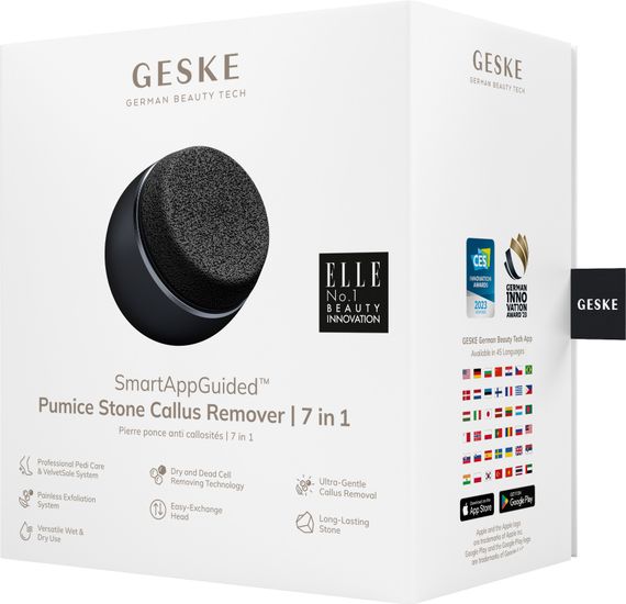 Набор для ухода за стопами GESKE Pumice Stone Callus Remover 7в1 starlight, Черный | Зображення 6