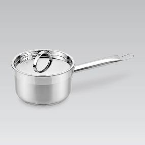 Кухонний ковш Maestro MR-3511-14S, 0.75 л, 14 см, з нержавіючої сталі з кришкою, для всіх типів плит