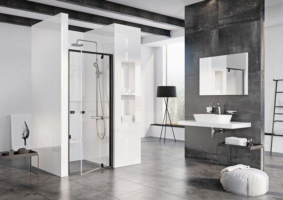 Душевые двери Ravak Pivot PDOP 1- 90 Белый/ Белый Transparent | Зображення 4