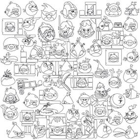 Шпалери-розмальовки Angry Birds 60*60 C-60001