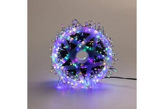 Гірлянда Роса на котушці феєрверк - мішура від USB, 50м, 1500LED + пульт Мультик