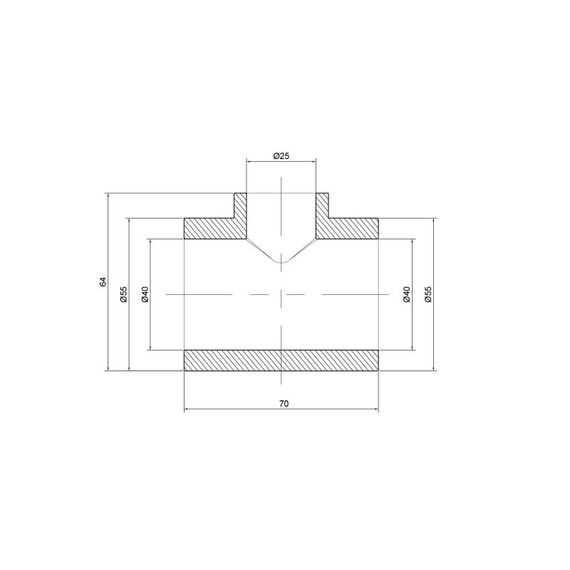 Трійник PPR Thermo Alliance 40х25х40 DSC105 | Зображення 1
