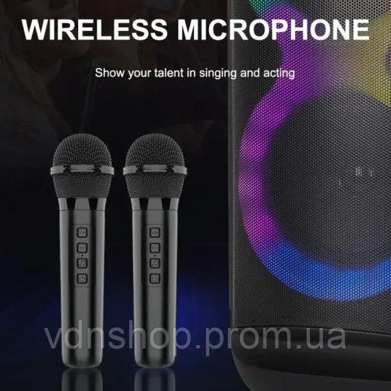 Бездротова караоке-колонка із двома мікрофонами SPS ZQS8288 | Зображення 3