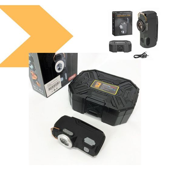 Ліхтар багатофункціональний D50-SMD чорний, Li-Ion акумулятор, індикація заряду, запальничка, зарядка Type-C (46796-D50-SMD_226) | Зображення 1