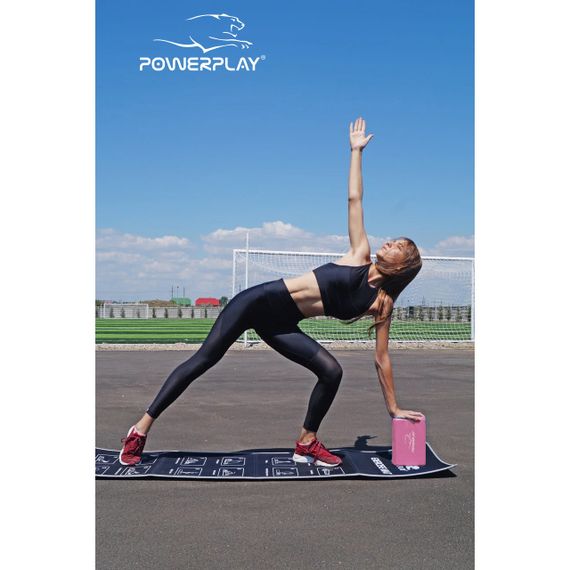 Блок для йоги 2 шт. (пара) PowerPlay 4006 Yoga Brick EVA Рожеві | Зображення 5