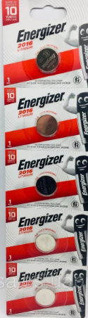 Батарейка CR2016 (бл-5 шт.) Energizer