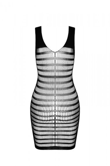 Бодістокінг-сукня з відкритими грудями Passion BS092 black Sex Aura | Зображення 5