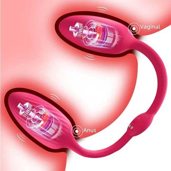 Двойной гибкий анально-вагинальный вибратор Pretty Love Double Egg | Зображення 1