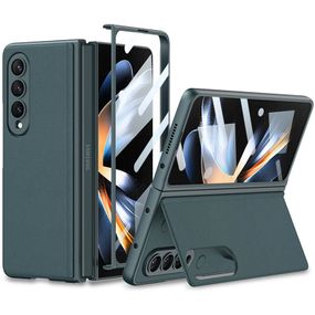 Шкіряний чохол GKK 360 + Glass з підставкою для Samsung Galaxy Z Fold4