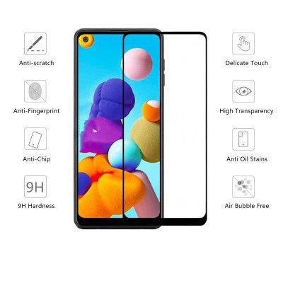 Стекло защитное Drobak Samsung A21S (Black) (121277) (121277) | Зображення 1