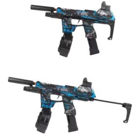 Ігровий акумуляторний автомат з підсвічуванням і глушником стріляє орбізами F 917-1 Чорний з синім