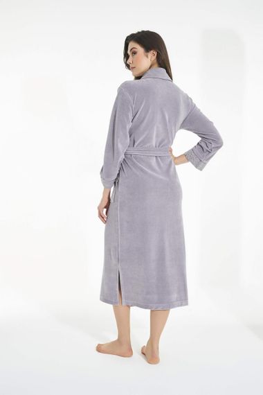 Женский велюровый халат Nusa 0503 лавандовый 2XL | Зображення 2