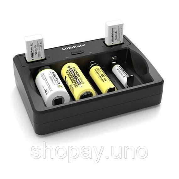 Універсальний зарядний пристрій Liitokala Lii-D4 на 4 канали (Li-ion, NiMH + NiCD + крона) Type-C QC-73