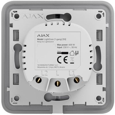 Умный выключатель Ajax LightSwitch 1-gang чорна | Зображення 2