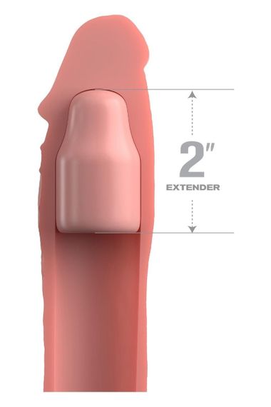 Насадка на пенис Pipedream Fantasy X-tensions Elite бежевая, 20.5 см Sex Aura | Зображення 2