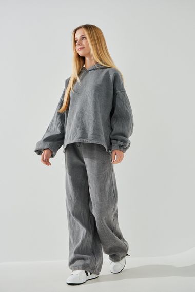 Костюм худі+штани для дівчинки Benini 241160 146 см Сірий shop (2000990714978) | Зображення 1
