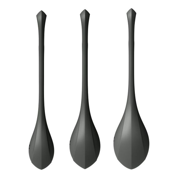 Набір йоні намистин Satisfyer Yoni Power 2 Black, діаметр 2-2,5-3см, маса 22-44-73 г | Зображення 1