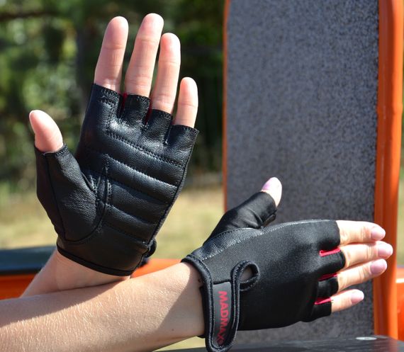 Рукавички для фітнесу MadMax MFG-251 Rainbow Rubine Red L | Зображення 6