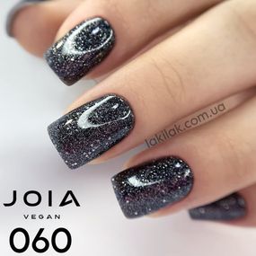 Гель-лак JOIA vegan 060 темно-серый с блестками, 6 мл