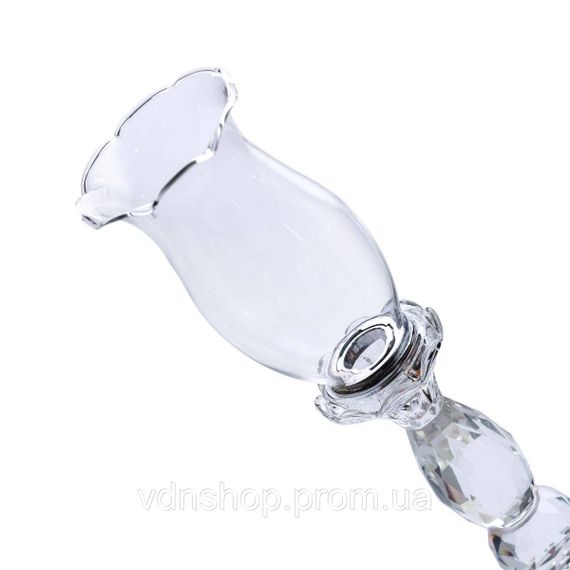 Підсвічник скляний 7×31.5 см підсвічник декоративний келих на ніжці HP-4-5M | Зображення 3