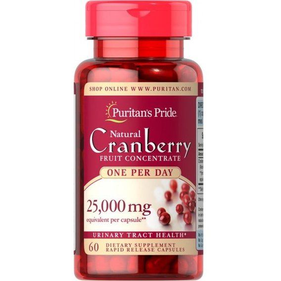 Клюква Puritan's Pride Cranberry Friut Concentrate 25000 mg One per Day 60 Caps